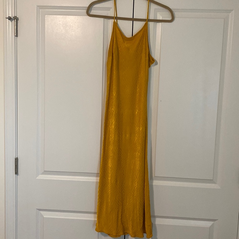 Yellow/Gold Slip Dress; Size Large